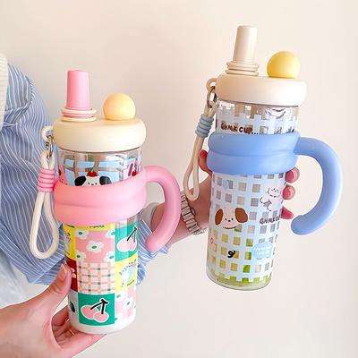 Neue Big Mac Tasse Strohhalm Tee Große Kapazität Wasserbecher Tragbarer Griff Wasserkocher