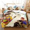 Cool The Bad Guys Cartoon 3PCS Bedding Set Wolf Snake Shark Microfiber Duvet Cover 2Pillowcases No Inner Core