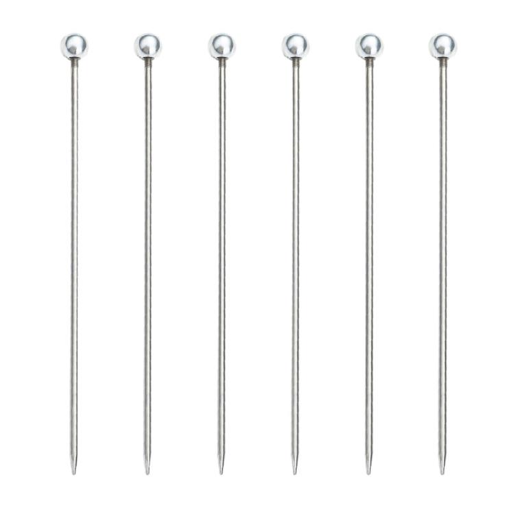 6pcs Cake Testing Needle Set Cupcakes Probes Pastry Accessories Stainless Steel Muffins Doneness Tester Kitchen Tool