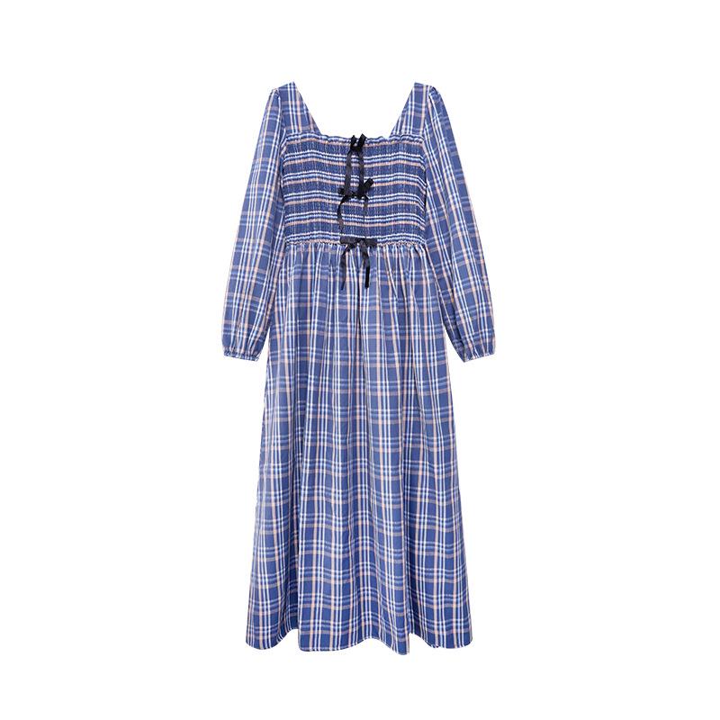 NEWOPEN 2025 Early Spring French Retro Striped Waist-Hugging Dress C3617