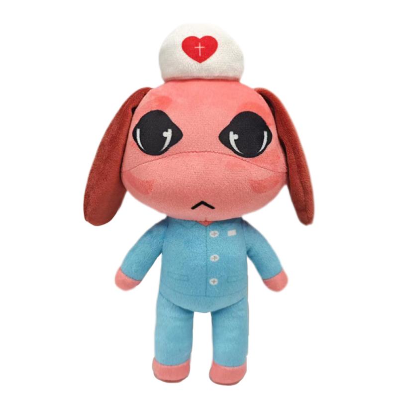 25-33cmHorror Animal Hospital Plush ToyBlue Dog Soft Stuffed Cartoon Doll CollectibleFor Adult Fans Home Decoration Cuddly Gift