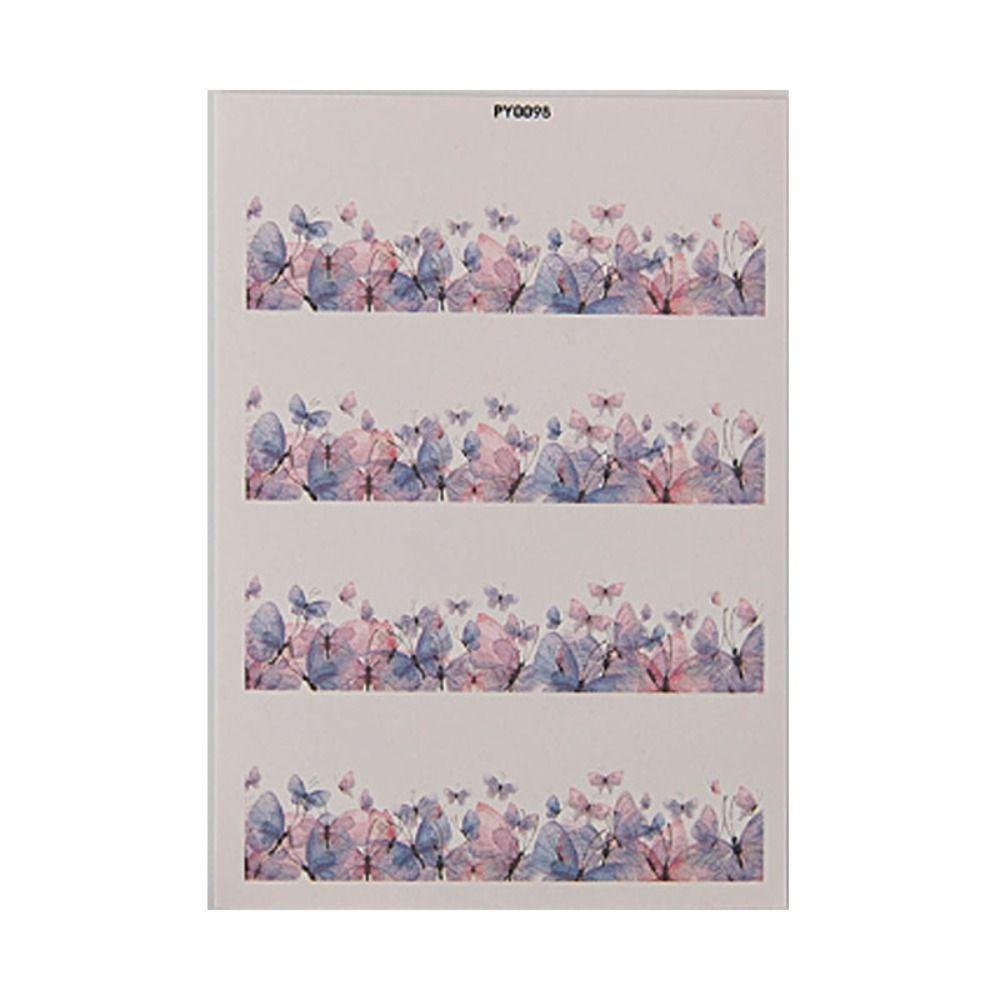 Water Soluble Pottery Painted Transfer Paper Disposable Watercolor Pottery Stickers Butterfly Pattern Decal Paper