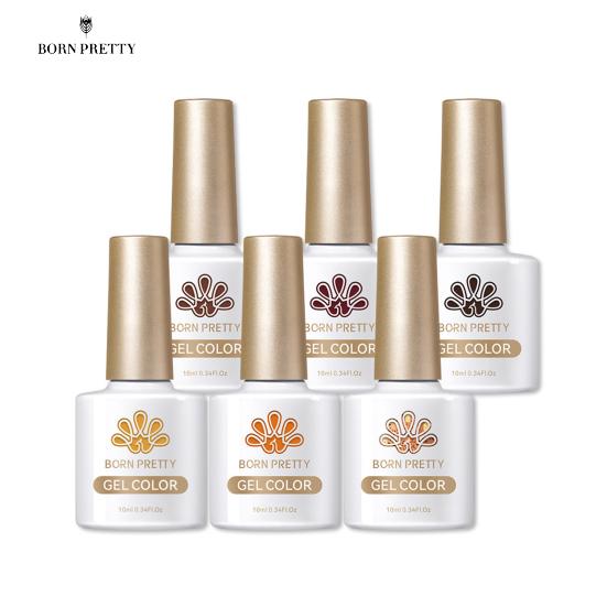 

6 шт., 10 мл, наборы гелевых маникюрных наборов, глянцевый блеск для ногтей, прочный, высокий дизайн, безопасное отверждение, необходимый УФ-клей для наращивания B