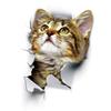 3D Cats Wall Sticker Hole View Bathroom Living Room Decoration Home Decor Animal Vinyl Decals Art Poster Cute Toilet Stickers