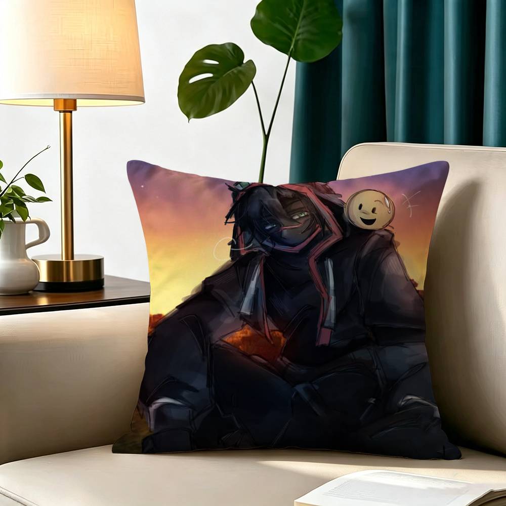 D-Dark Block Thatmob Square Double-Sided printed Pillow Case Bedroom Bedside Pillow Sofa Cushion Cover