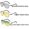 Polarized Photochromic Night Vision Sunglasses Outdoor Protective Goggles Day And Night Uv400 Lens Men'S Driving Sun Glasses