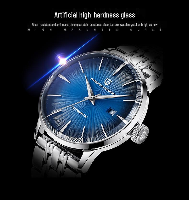 PAGANI New Men's Waterproof Genuine Leather Mechanical Watch 2770 - Trendy Business Style