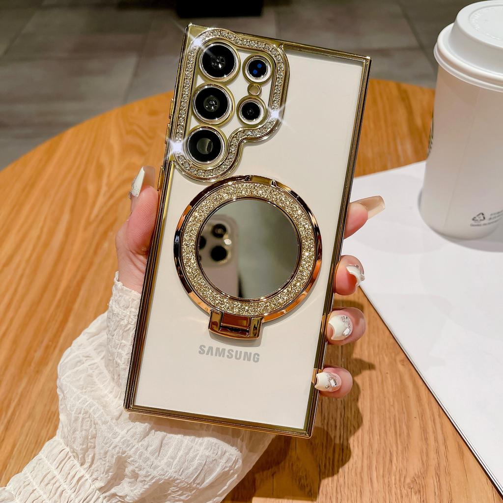 Suitable for Samsung A05s Water Diamond Phone Case Glalxy S23ultra Electroplated Luxurious S24 Glitter A73