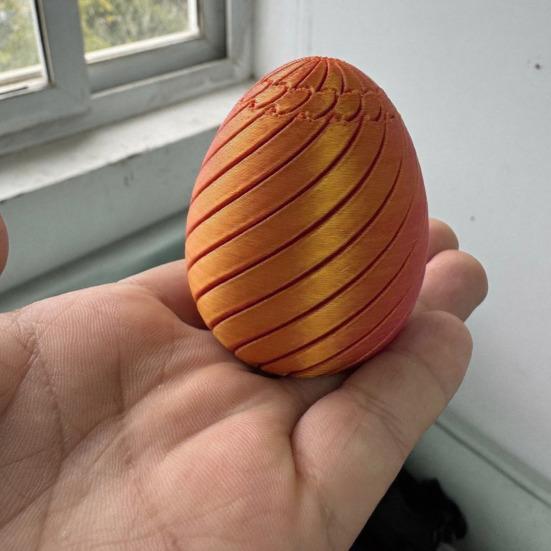 Zabawka Jajko Wielkanocne Odstresowujące Drukowane 3D Jajko Spiralne Zabawka Fidget Jajko Skręcane Puzzle Zabawka na Biurko Wypełniacze do Koszyka Wielkanocnego Upominki na Imprezę