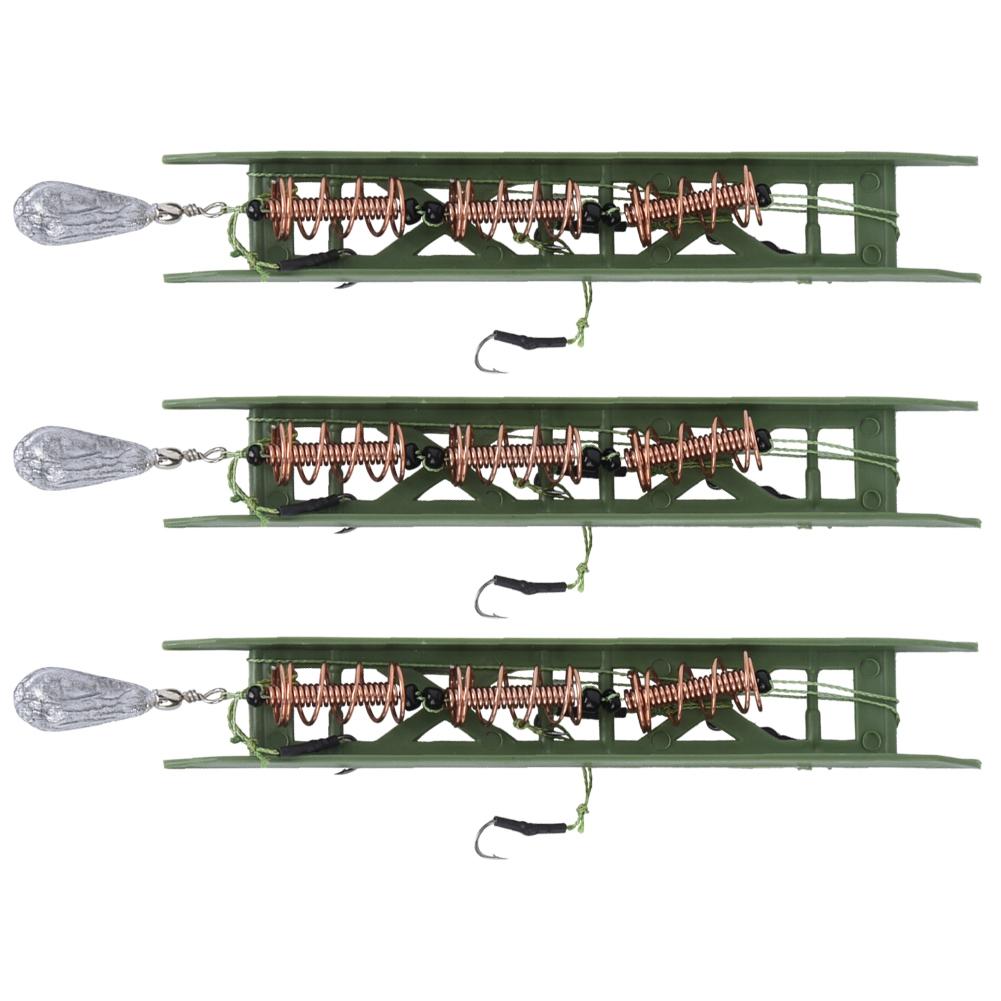 3Pcs 15g0.5oz Fishing Feeder Bait Cage Spring Holder with  Sinker for Fish Carp