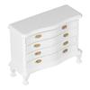 1:12 Dollhouse Bedside Table, Wooden Miniature Drawer Cabinet Furniture for Dollhouse Bedroom Scene, with Lifelike Simulated Appearance for