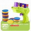 Children Fun Toys Flying Saucer Guns Ejection Flying Disc 25 Eva Soft Bullets Toy Gun Kids Outdoor Games Interactive Sport Toys