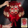 Chinese Wedding Decoration Double Happiness Door Stickers Wedding Supplies Marriage Room Decoration Home Ornament