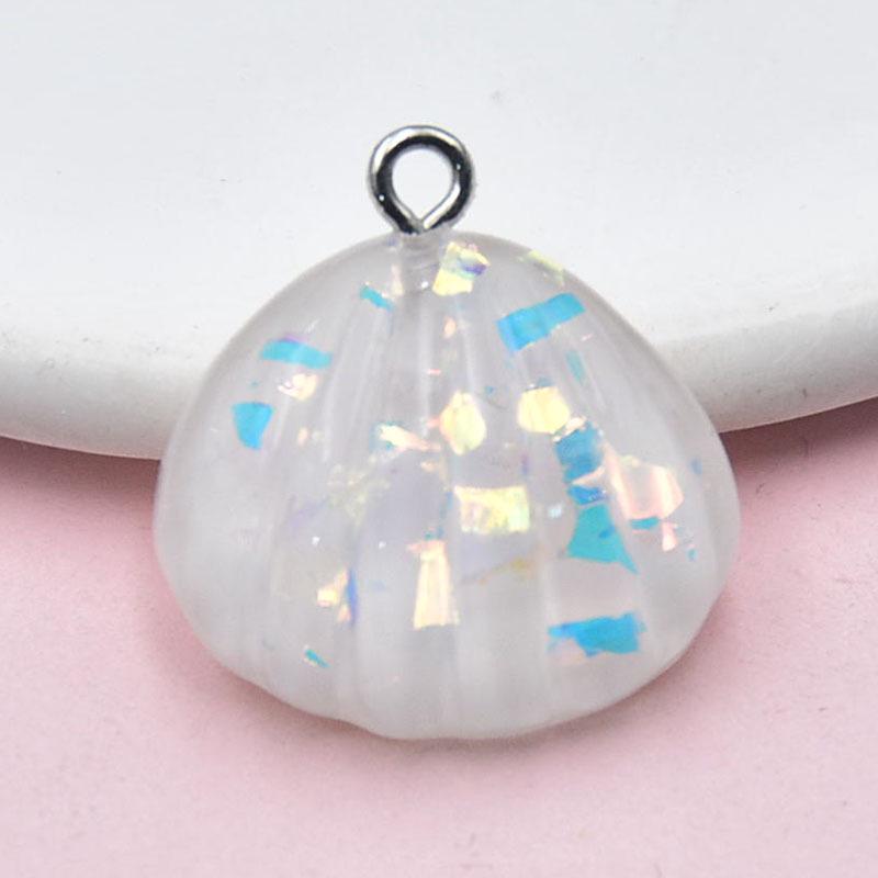 Jelly Resin Colorful Shell Earrings & Keychain Sequins Pendant - DIY Handmade Jewelry Accessories