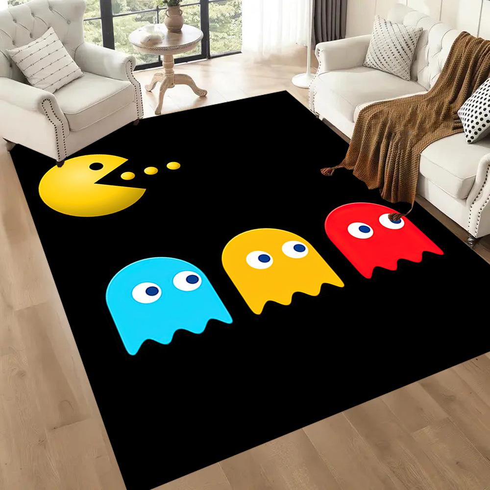 Pac-man Adventure Square rugs are a great choice for living rooms, bedrooms, home décor, and as gifts.