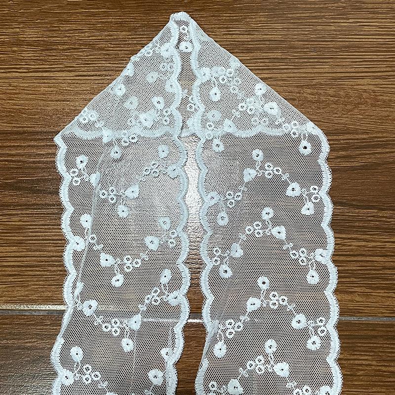 Mesh Lace Headband Long Lace Headgear Headscarf Ribbon Silk Scarf Little Fairy Wind Embroidery Hair Accessories Diy Headgear