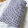 Non-shedding Absorbent Unisex Coral Fleece Bath Towel - Large, Quick-drying, Thickened Pineapple Grid Wrap