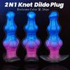 Alien geknoteter Analplug - Großer perlenförmiger Silikondildo für Männer Frauen, Fantasy-Arschplug für Prostata-Massage, Erwachsenen-Sexspielzeug