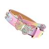 Elegant PU Leather Belt with Sparkling Rhinestones Butterfly Metal Fastener for Women Casual Wear Jeans Pants Waistband