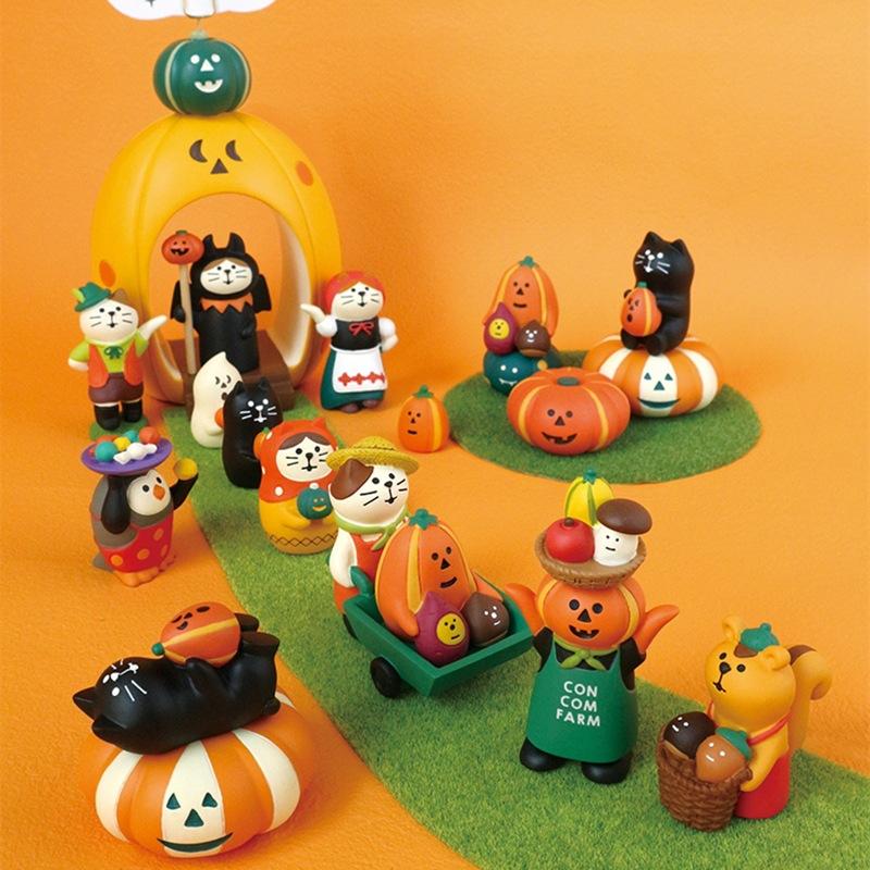 2026 Halloween Series Ornament Ghost Face Ghost Autumn Harvest Pumpkin Micro Scene Decole Resin Craft Small Ornament Collection