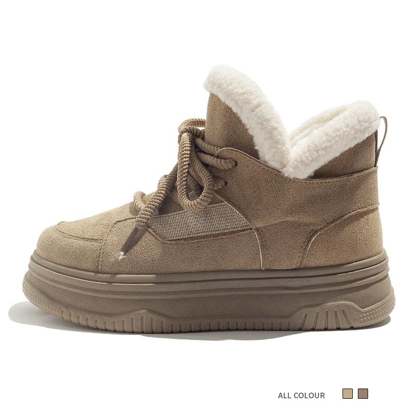 Belle warm casual platform snow boots new winter cotton shoes velvet board shoes sports style