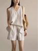 Women's Summer Slimming Sleeveless Vest & Shorts Two-Piece Set