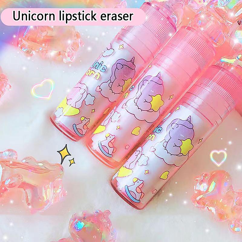 

Kawaii Креативный дизайн помады Единороги Резиновые ластики Инструмент для коррекции ошибок Дети Школьные канцелярские принадлежности Подарки