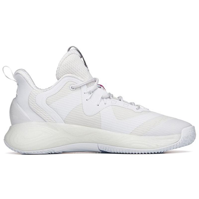 Anta Bubble Bomb Anti-Slip Wear-Resistant Low-Top Basketball Shoes Ivory White Sneakers 112211603Q-3
