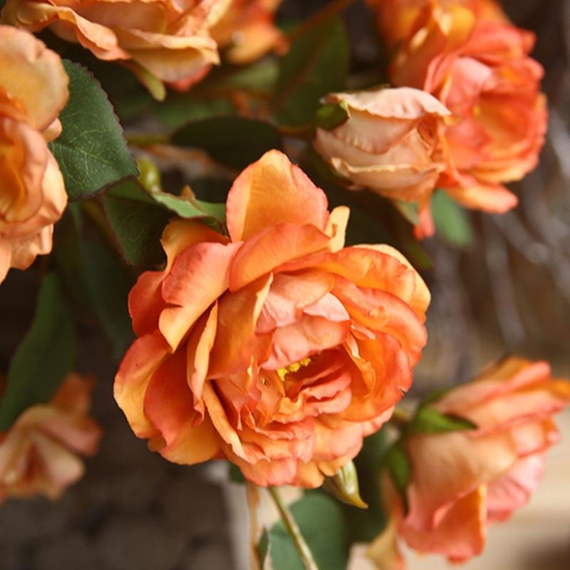 Autumn Color Peony Flower Elegant Peony Simulation Flower Artificial for Table Setting & VisualFocus in Dining Area