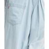 Levis Loose Casual Lapel Mid-Length Long Sleeve Shirt Women shirts Blue A6743-0002