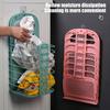 Foldable Dirty Clothes Basket Wall-Mounted Laundry Hamper Large Capacity Hollow Design Dirty Clothes Hamper Organizer