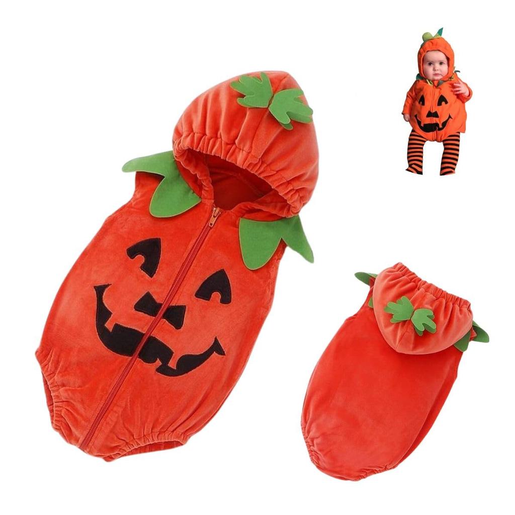 Halloween Baby Pumpkin Romper for Kids and by pokapokaya Boys, 70cm,