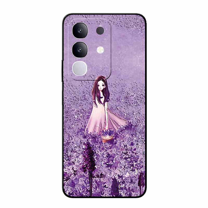 3D Emboss Case For Vivo Y300T V2445EA Relief Emboss Soft Silicone Covers For VIVO Y300t 2025 TPU Relief Emboss Funda Flower Capa