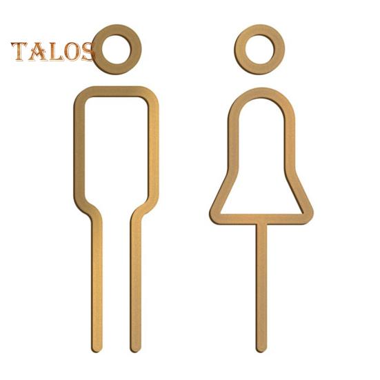 3D Acrylic Bathroom Toilet Sign Toilet Men Women Restroom Door Sign Business Restaurant Office Hotel Washroom Wall Identification Sign