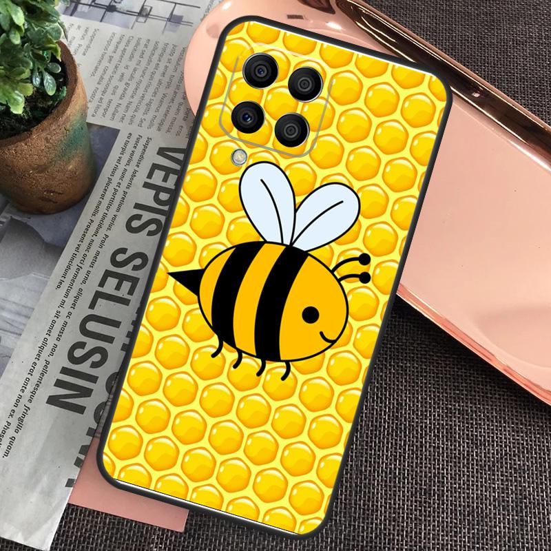 Bumble Bee Honeycomb Honey Case For Samsung Galaxy M20 M15 M55 M31s M51 M21 M11 M13 M33 M53 M52 M32 M12 M14 M34 M54