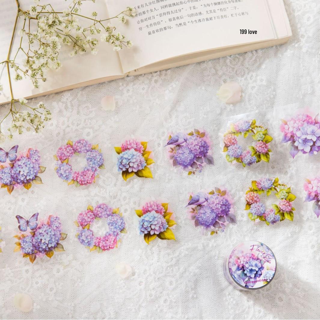 Beautiful Day Tape: Sea of Flowers Series - Die-cut PET Plant Journal Decoration (8 Styles)