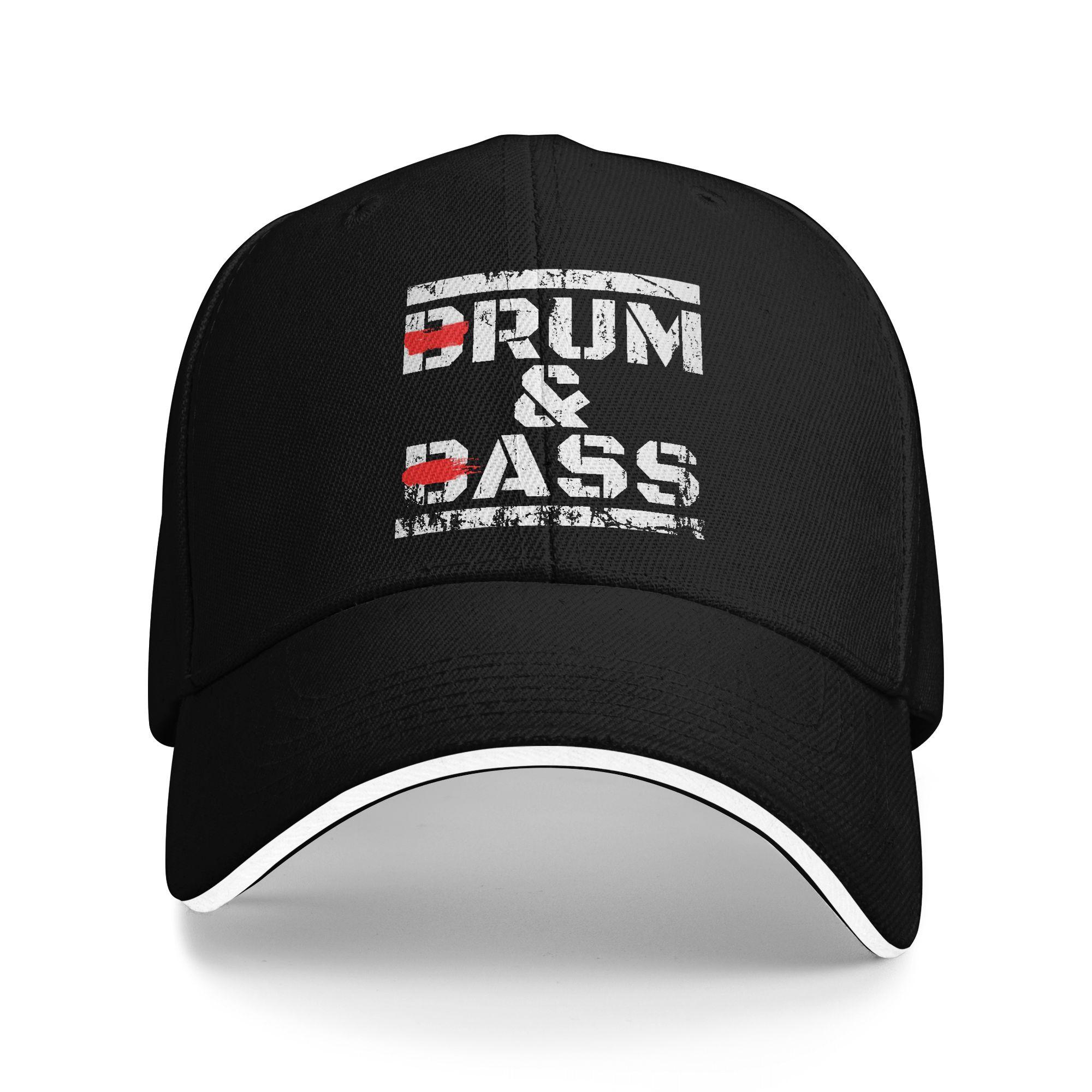 Sommer Lässige Baseballkappe Drum and Bass Outdoor Sport Hip Hop Hüte Für Frauen Unisex Sonnenschutz Streetwear Baseballkappen One Size black