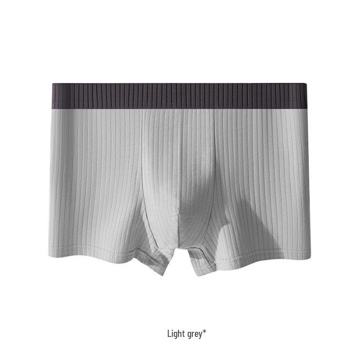 

Men s Pure Cotton Antibacterial Boxer Briefs - 2024 New Breathable Teen Shorts 4XL світло-сірого кольору