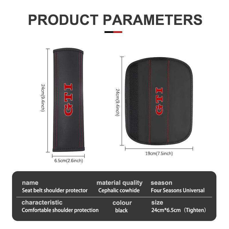 QEJMX1 For Volkswagen VW Car Seat Belt Shoulder Cover Protection Pads Accessor Golf 4 5 6 7 GTI Tiguan Passat B5 B6 B7 CC Jetta MK5