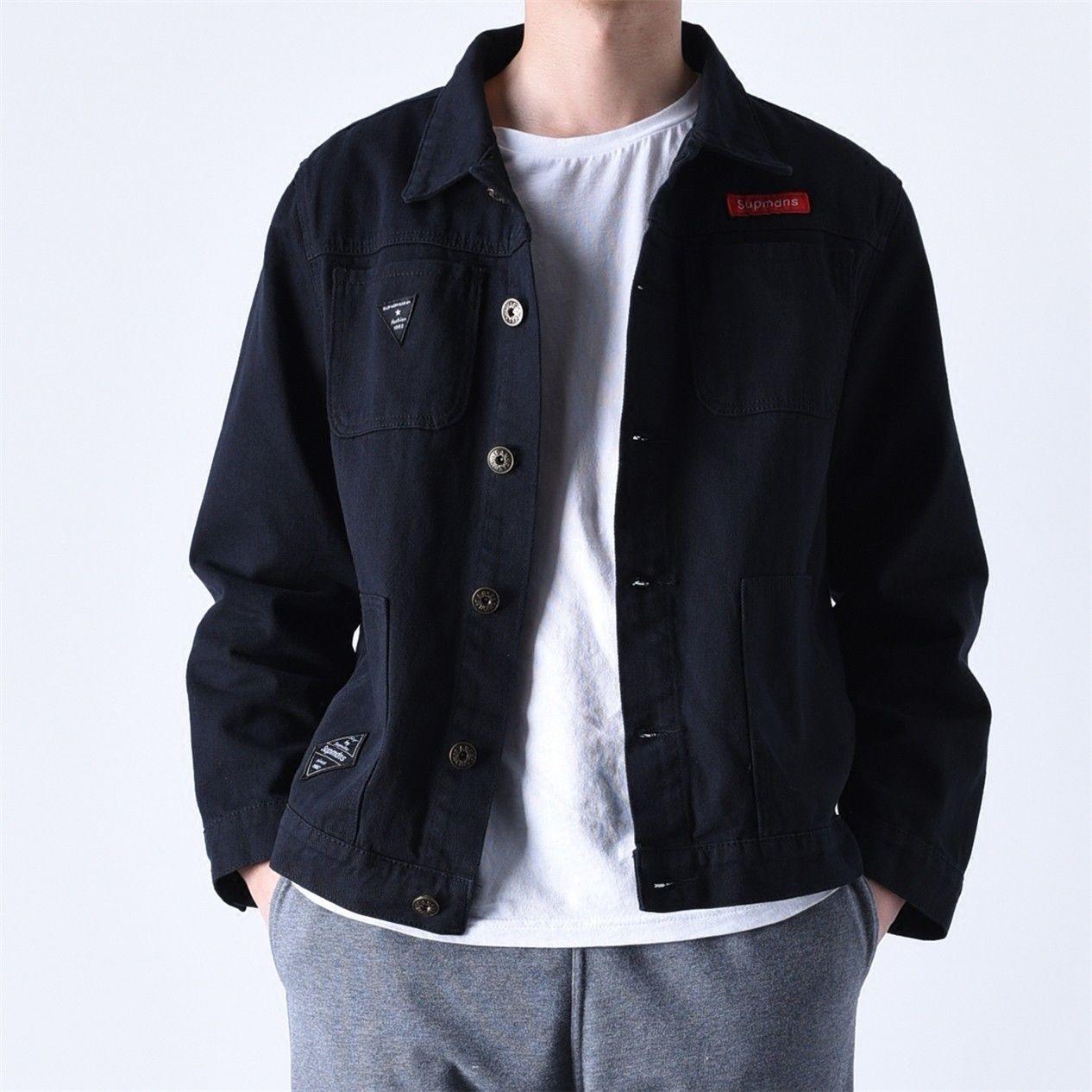 

Shopping malls closed down, denim jackets for work, men s jackets, work clothes, welders, tooling, wear-resistant jackets, jackets M