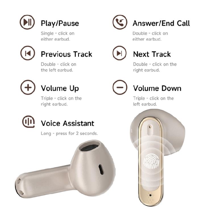 Long Wireless Bluetooth-compatible Earbuds For Conference Study 8Hrs Use Emergency Phone Charging Feature