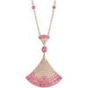 Baojia V Gold Electroplated Mother-of-Pearl Pendant Necklace