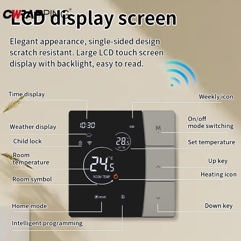 Intelligent WiFi Digital Temperature Controller Thermostat Controller Water Floor Heating Child Lock Battery Home Controller