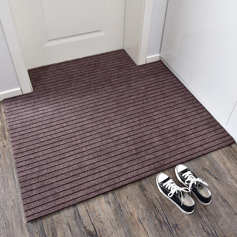 Anti-Slip Absorbent PVC Floor Mat - Seven-Stripe Design for Kitchen, Balcony, Bathroom, Hotel, Supermarket, and Staircase Dust Removal