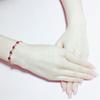 585 Purple Gold Simple French Red Garnet Bracelet Premium Rose Gold Plated Red Stone Bracelet