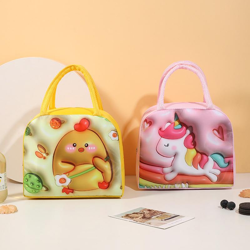 3D Cute Lunch Box Reusable Lunch Bags for Women Cute Lunchboxes Kawaii Animal Lunch Bag Cooler for Picnic Office Work Travel