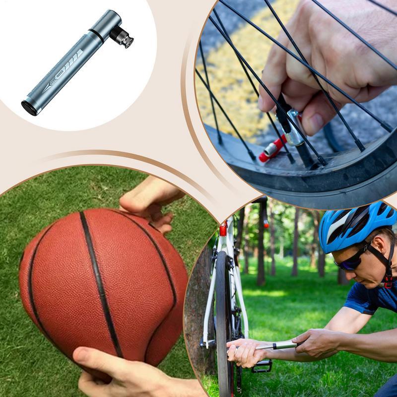 New Bike Air Pump Portable Bicycle Tire Pump America And French Schrader Valve Lightweight For Swimming Ring Football Basketball
