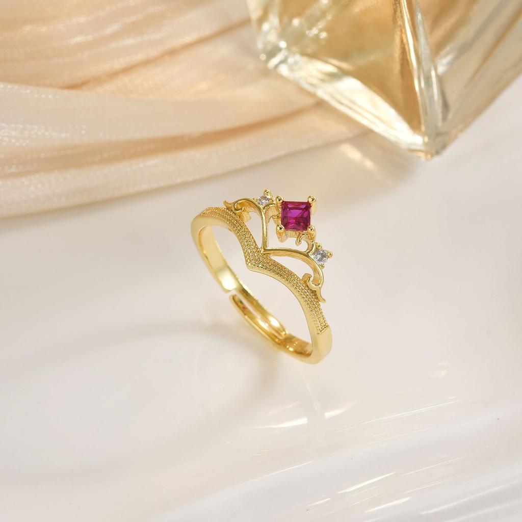 12 Sun Love Crown Geometric Design Fashion Ring Ring Women's Jewelry