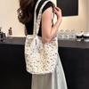 Fashion Underarm Bag Women's 2025 New Fashion Pastoral Floral Small Fresh Canvas Bag Large Capacity Shoulder Bag