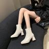 Fashion High Heels Ankle Women's Boots Pointed Toe Sexy Shoes for Women 2025 New Side Zip Classic Daily Boots Women Boots Botas Heels